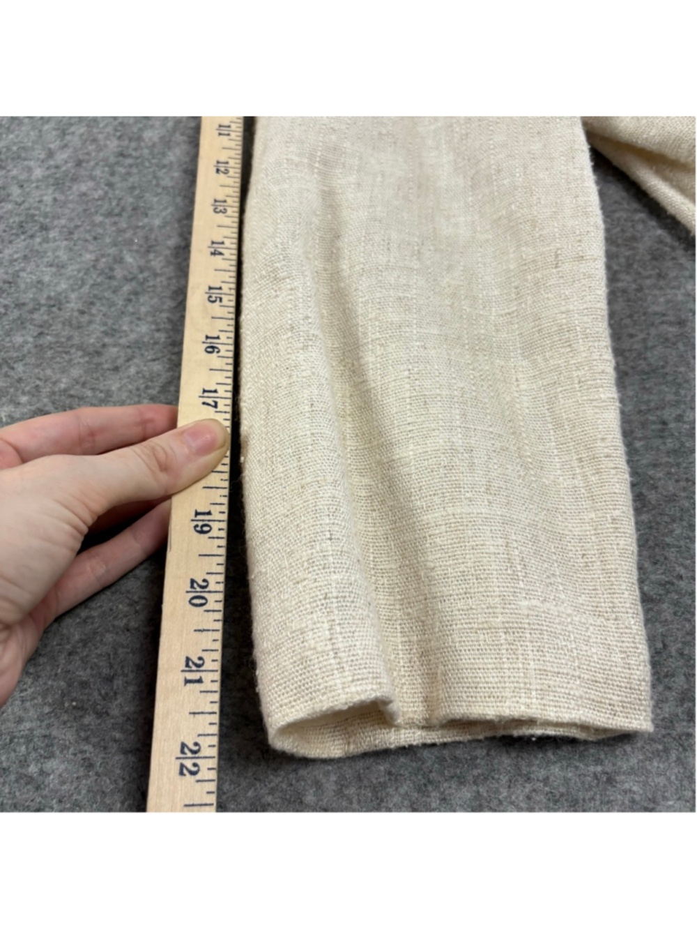 Vintage Rayon Linen Blend Blazer Petite 14 Cream Coastal Grandma - Picture 14 of 14